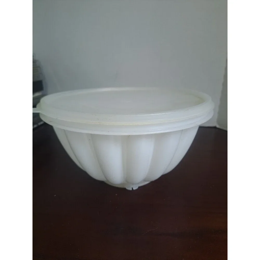 Vintage Tupperware White Jello Ice Mold